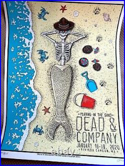 Dead & And Company Playing In The Sand Mexico 2020 Signed Print Poster S/n #/875