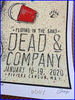 Dead & And Company Playing In The Sand Mexico 2020 Signed Print Poster S/n #/875