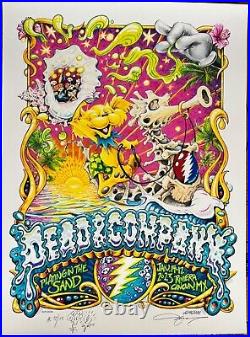 Dead And Company Poster Ae Playing In The Sand 2023 Mexico Aj Masthay Signed