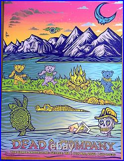 Dead And Company RAINBOW FOIL Poster Gorge N2 2023 George WA AP SIGNED S/N #/300