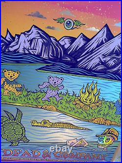 Dead And Company RAINBOW FOIL Poster Gorge N2 2023 George WA AP SIGNED S/N #/300