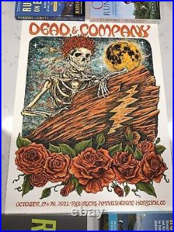 Dead And Company Red Rocks 2021 Poster by Nathaniel Deas #ed