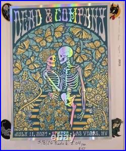 Dead And Company Sphere 7/11/24 Lava Foil Poster Las Vegas Grateful Gregg Gordon