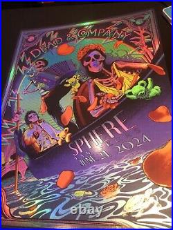 Dead And company Las Vegas Sphere FOIL Poster 6/21 Elvis 176/530. Sold Out