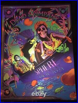 Dead And company Las Vegas Sphere FOIL Poster 6/21 Elvis 176/530. Sold Out