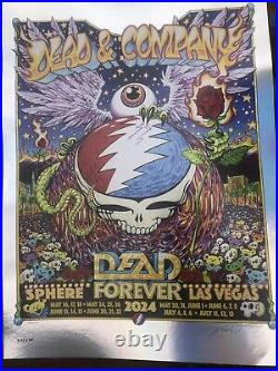 Dead And company Las Vegas Sphere FOIL Poster 62/635 Sold Out Opening Night