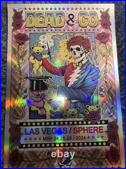 Dead And company Las Vegas Sphere Huge FOIL 36x24 May 24th Weekend 168/335