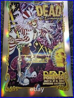 Dead And company Las Vegas Sphere Huge FOIL 36x24 Poster Opening Night 241/285