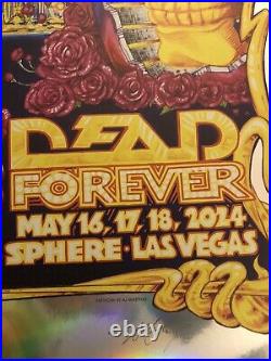 Dead And company Las Vegas Sphere Huge FOIL 36x24 Poster Opening Night Masthay