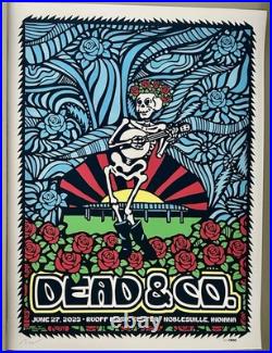Dead & Co. 2023 Ruoff Noblesville IN Concert Poster Nate Duvall 18x24
