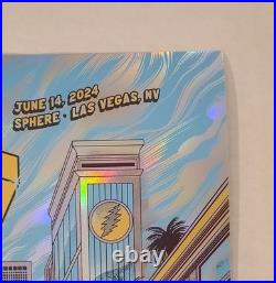 Dead & Co. Foil Poster Vegas 6/14/24 Bill Kreutzmann Error #'ed/500 Rare