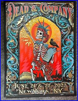 Dead & Co Grateful Dead Nyc 2023 Original Silkscreen Foil Concert Poster Dubois