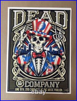 Dead & Co Grateful dead screen print 2016 Charlotte signed# Sgarbossa 18x24 Rare
