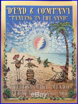 Dead & Co. Riviera Maya 2018 Poster, Playin in the Sand Mike Dubois LIMITED ED