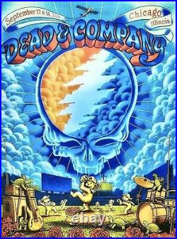 Dead & Company 2021 Wrigley Field Chicago Poster Artist James Flames