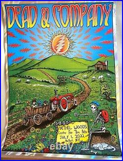 Dead & Company Bethel NY Woodstock 2022 HOLO RAINBOW FOIL SIGNED A/E Poster