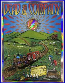 Dead & Company Bethel NY Woodstock 2022 HOLO RAINBOW FOIL SIGNED A/E Poster
