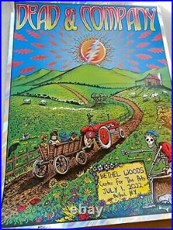 Dead & Company Bethel NY Woodstock 2022 HOLO RAINBOW FOIL SIGNED A/E Poster