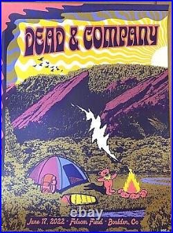 Dead & Company Boulder CO 2022 BOTH NIGHTS AP Poster Night Match #'s S/N #/1000
