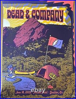 Dead & Company Boulder CO 2022 BOTH NIGHTS AP Poster Night Match #'s S/N #/1000