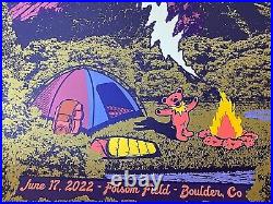 Dead & Company Boulder CO 2022 BOTH NIGHTS AP Poster Night Match #'s S/N #/1000