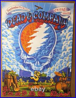 Dead & Company Chicago 2021 Concert Poster James Flames Signed AP Wrigley Field