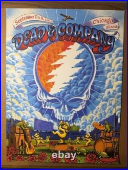 Dead & Company Chicago 2021 Concert Poster James Flames Signed AP Wrigley Field
