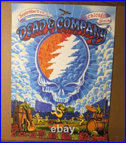 Dead & Company Chicago 2021 Concert Poster James Flames Signed AP Wrigley Field