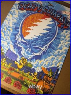 Dead & Company Chicago 2021 Concert Poster James Flames Signed AP Wrigley Field