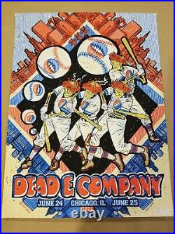 Dead & Company Chicago Wrigley Field 6/24 6/25 2022 Poster Zeb Love #947