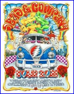 Dead & Company D&C 2021 Tour Poster SET AJ Masthay -LE S/N #/200 IN HAND