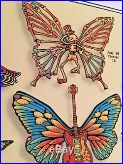 Dead & Company EMEK Poster 2019 Butterflies AE #/200 Signed & Doodled + Extra