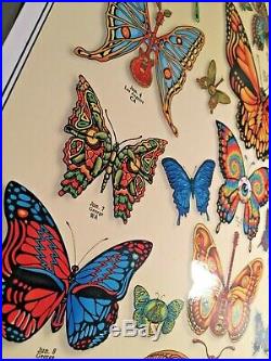 Dead & Company EMEK Poster 2019 Butterflies AE #/200 Signed & Doodled + Extra