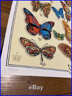 Dead & Company EMEK Poster Butterflies AE #/200 Signed & Doodled Mint Sold Out