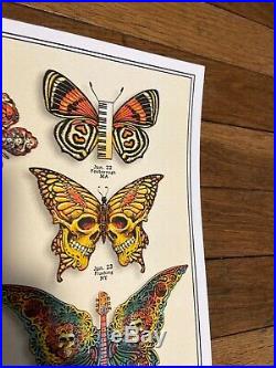 Dead & Company EMEK Poster Butterflies AP #/100 Signed & Doodled Mint Sold Out