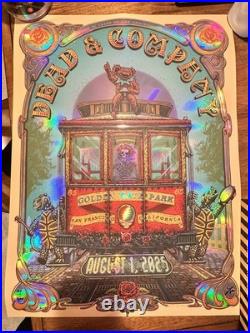 Dead & Company Foil Poster San Francisco 8/1/25 AP ARTIST PRINT Luke Martin