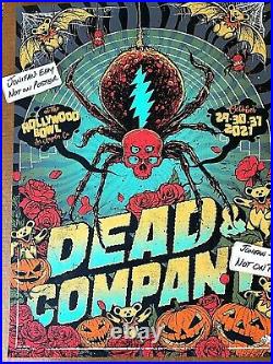 Dead Company Hollywood Bowl CA HALLOWEEN 2021 Poster SIGNED AE SIGNED S/N #1370