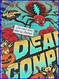 Dead Company Hollywood Bowl CA HALLOWEEN 2021 Poster SIGNED AE SIGNED S/N #1370