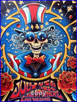 Dead & Company July 4 VIP AP Poster Vegas Sphere Uncle Sam SIGNED S/N #/100 Zazz
