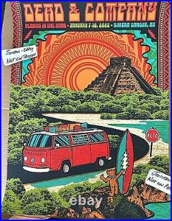 Dead & Company Playing In The Sand PITS Poster Week 1 2022 AP S/N #/100 Mexico