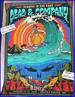 Dead & Company Playing In The Sand PITS Poster Week 2 2022 AP S/N #/100 Mexico