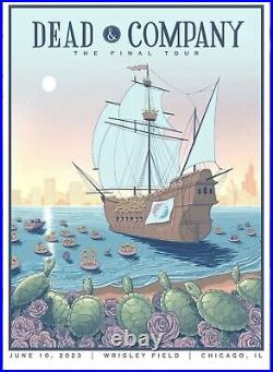 Dead & Company Poster Chicago Wrigley VIP Justin Santora Signed 2023