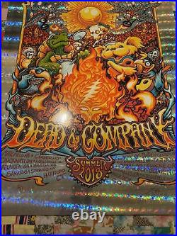 Dead & Company Poster FOIL Summer Tour 2018 AJ Masthay S/N AE #/50 Grateful Co