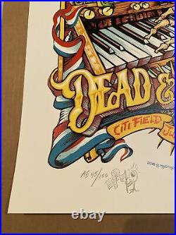Dead & Company Poster New York Citi Field June 2018 AJ Masthay AE Doodled S/N