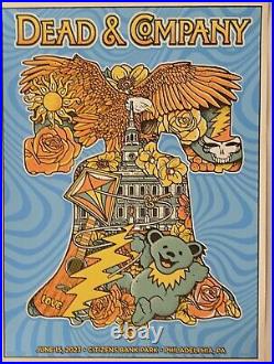 Dead & Company Poster S/N Citizens Park Phila Greg Gordon Gigart Liberty Bell