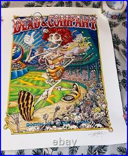 Dead & Company Poster Set 6/24 6/25 Fenway Park Boston Signed Masthay 183