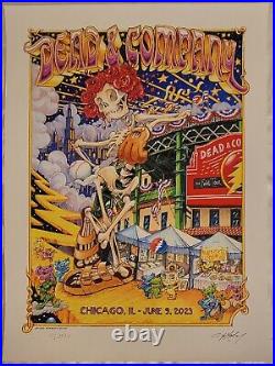 Dead & Company Poster Wrigley Chicago Night 1 6/9 2023 AJ Masthay XXXX/3500