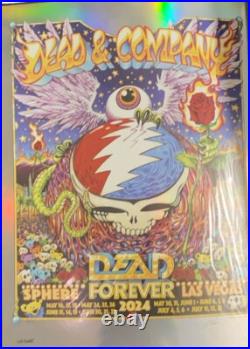 Dead & Company Rainbow FOIL Poster Signed # Las Vegas Sphere DEAD FOREVER