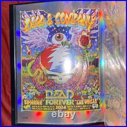 Dead & Company Rainbow FOIL Poster Signed # Las Vegas Sphere DEAD FOREVER