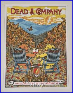 Dead & Company Signed Poster, 6/22/17 Jiffy Lube Live, Bristow, VA Bob Weir